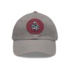 Dad Hat with Leather Patch (Round) - Capybara design