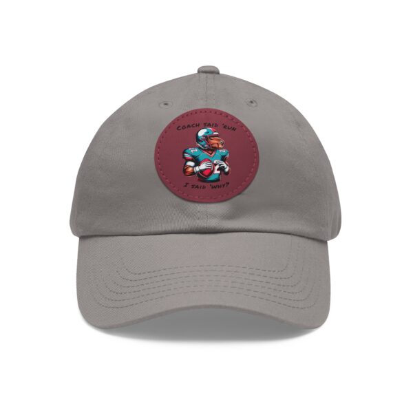 Dad Hat with Leather Patch (Round) - Capybara design