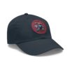 Dad Hat with Leather Patch (Round) - Capybara design