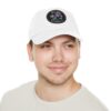 Dad Hat with Leather Patch (Round) - Capybara design