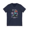Unisex Short Sleeve V-Neck T-Shirt with Cute Capybara Design – Comfortable Casual Wear