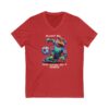 Unisex Short Sleeve V-Neck T-Shirt with Cute Capybara Design – Comfortable Casual Wear