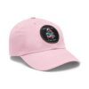 Dad Hat with Leather Patch (Round) - Capybara design