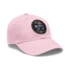 Dad Hat with Leather Patch (Round) - Capybara design