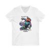 Unisex Short Sleeve V-Neck T-Shirt with Cute Capybara Design – Comfortable Casual Wear
