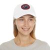 Dad Hat with Leather Patch (Round) - Capybara design