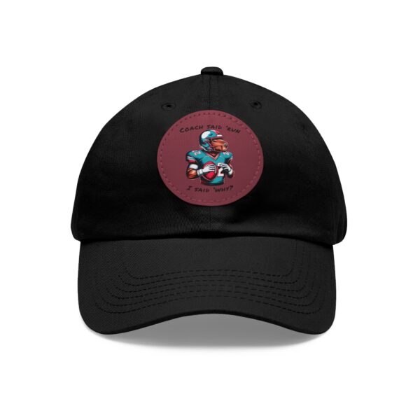 Dad Hat with Leather Patch (Round) - Capybara design