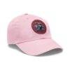 Dad Hat with Leather Patch (Round) - Capybara design