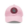 Dad Hat with Leather Patch (Round) - Capybara design