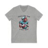 Unisex Short Sleeve V-Neck T-Shirt with Cute Capybara Design – Comfortable Casual Wear