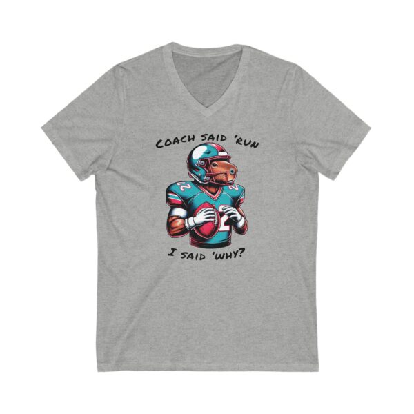 Unisex Short Sleeve V-Neck T-Shirt with Cute Capybara Design – Comfortable Casual Wear