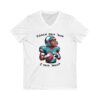 Unisex Short Sleeve V-Neck T-Shirt with Cute Capybara Design – Comfortable Casual Wear
