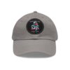 Dad Hat with Leather Patch (Round) - Capybara design