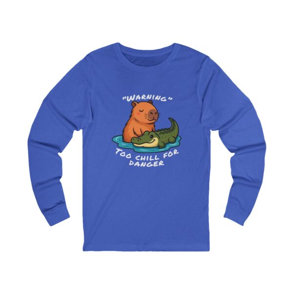 Unisex Jersey Long Sleeve Tee with Unique Capybara Design – Comfortable and Stylish Top