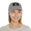 Dad Hat with Leather Patch (Rectangle) - Capybara design