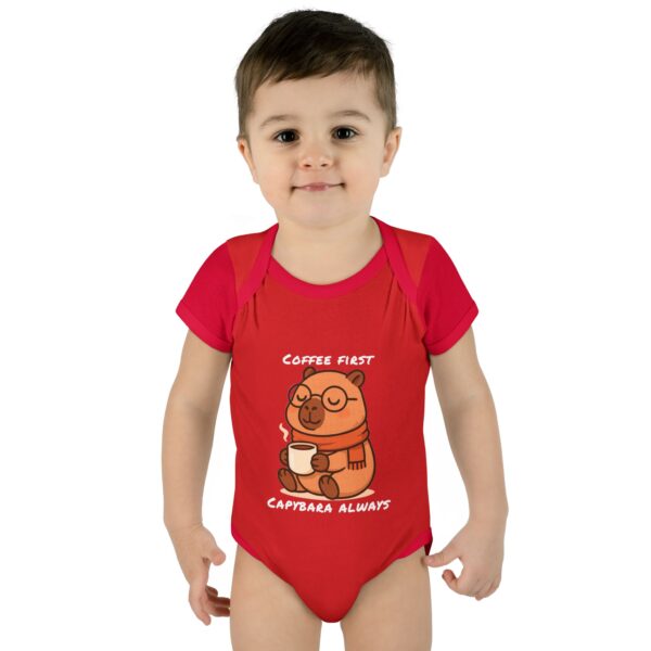 Infant Baby Rib Bodysuit with Cute Capybara Design – Soft, Comfortable, and Perfect for Your Little One