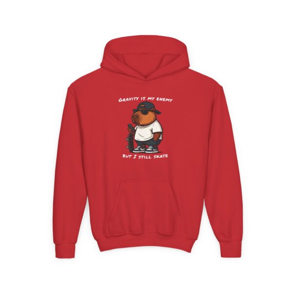 Youth Heavy Blend Hooded Sweatshirt with Cute Capybara Design – Warm, Cozy, and Perfect for Kids