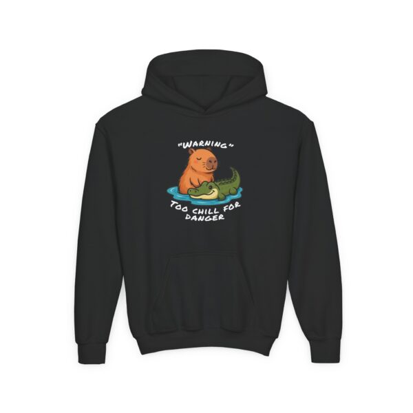 Youth Heavy Blend Hooded Sweatshirt with Cute Capybara Design – Warm, Cozy, and Perfect for Kids