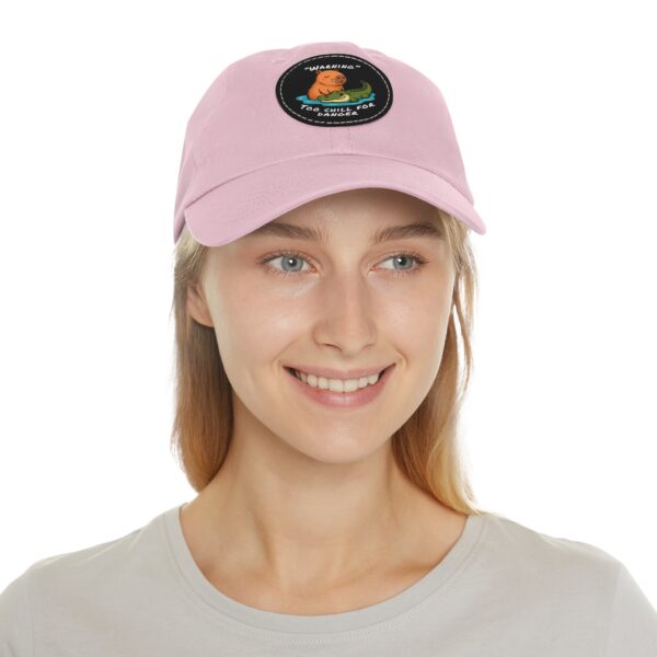10478023654399331566_2048.jpeg Dad Hat with Leather Patch (Round) - Capybara design