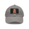Dad Hat with Leather Patch (Rectangle) - Capybara design