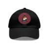 Dad Hat with Leather Patch (Round) - Capybara design