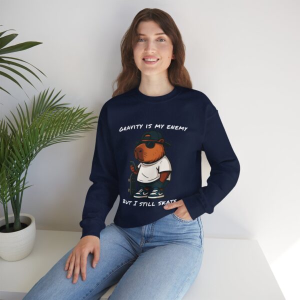 Unisex Heavy Blend™ Crewneck Sweatshirt with Cute Capybara Design – Embrace Comfort Every Day