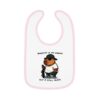 Baby Contrast Trim Jersey Bib with Adorable Capybara Design – Soft, Stylish, and Perfect for Messy Mealtime