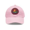 10702828554773224846_2048.jpeg Dad Hat with Leather Patch (Round) - Capybara design
