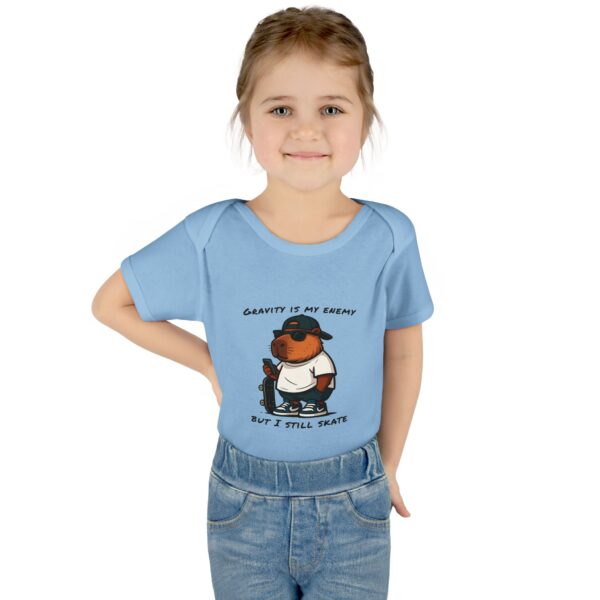 Infant Baby Rib Bodysuit with Cute Capybara Design – Soft, Comfortable, and Perfect for Your Little One