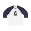 Unisex 3/4 Sleeve Baseball Tee with Adorable Capybara Design – Perfect Casual Wear