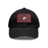 Dad Hat with Leather Patch (Rectangle) - Capybara design