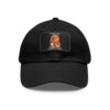 Dad Hat with Leather Patch (Rectangle) - Capybara design