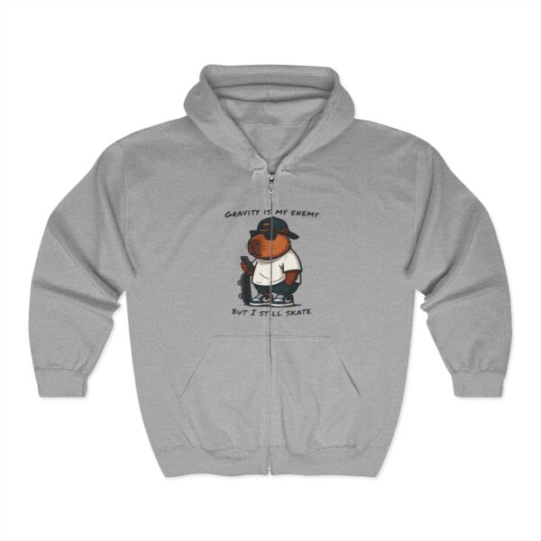 Unisex Heavy Blend™ Full Zip Hooded Sweatshirt with Adorable Capybara Design – Stylish and Comfortable Outerwear