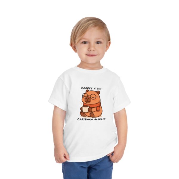 Toddler Short Sleeve Tee with Adorable Capybara Design – Soft, Fun, and Perfect for Everyday Play
