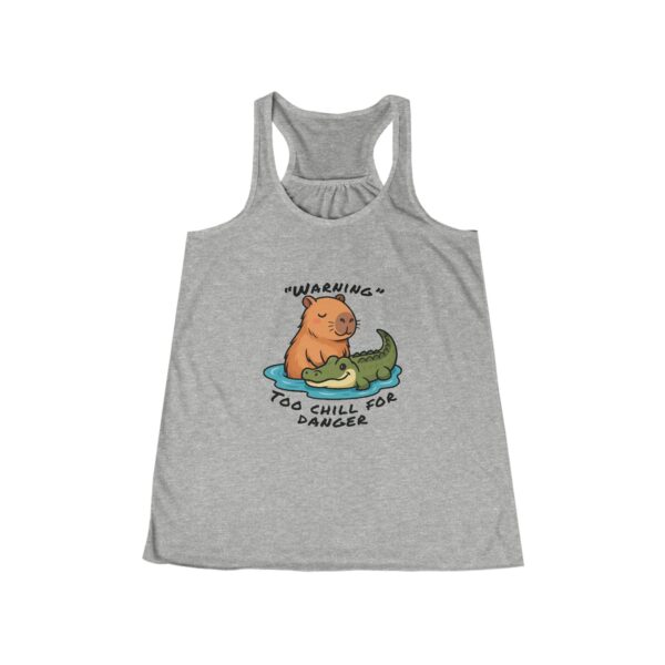 Womens Flowy Racerback Tank with Adorable Capybara Design – Lightweight, Stylish, and Fun for Summer