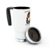 Capybara Stainless Steel Travel Mug with Handle – Durable 14oz Insulated Mug with Cute Capybara Design