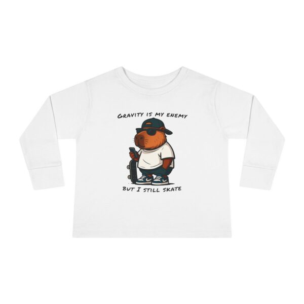 Toddler Long Sleeve Tee with Adorable Capybara Design – Soft, Warm, and Fun for Everyday Wear