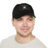 Dad Hat with Leather Patch (Rectangle) - Capybara design