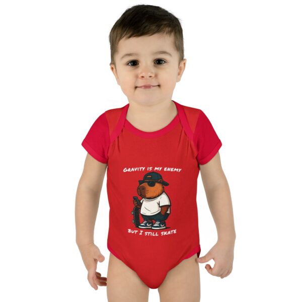 Infant Baby Rib Bodysuit with Cute Capybara Design – Soft, Comfortable, and Perfect for Your Little One