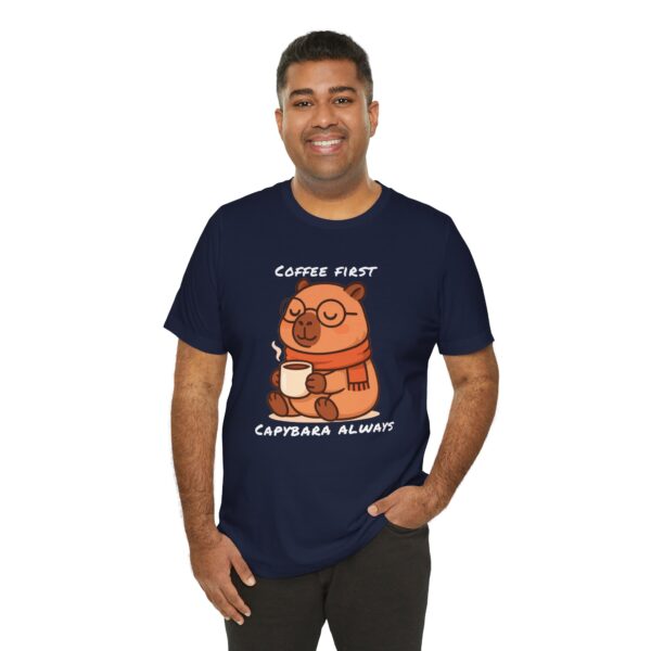 Unisex Jersey Short Sleeve Tee with Adorable Capybara Design – Soft and Stylish T-Shirt