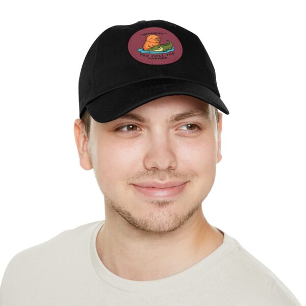 11962394450768852114_2048.jpeg Dad Hat with Leather Patch (Round) - Capybara design