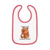 Baby Contrast Trim Jersey Bib with Adorable Capybara Design – Soft, Stylish, and Perfect for Messy Mealtime