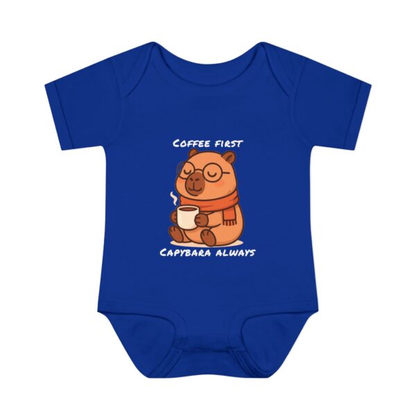 Infant Baby Rib Bodysuit with Cute Capybara Design – Soft, Comfortable, and Perfect for Your Little One