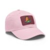 Dad Hat with Leather Patch (Rectangle) - Capybara design