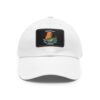 Dad Hat with Leather Patch (Rectangle) - Capybara design