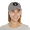 Dad Hat with Leather Patch (Round) - Capybara design