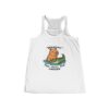 Womens Flowy Racerback Tank with Adorable Capybara Design – Lightweight, Stylish, and Fun for Summer