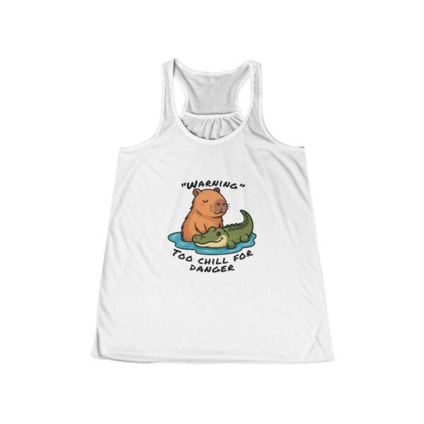 Womens Flowy Racerback Tank with Adorable Capybara Design – Lightweight, Stylish, and Fun for Summer