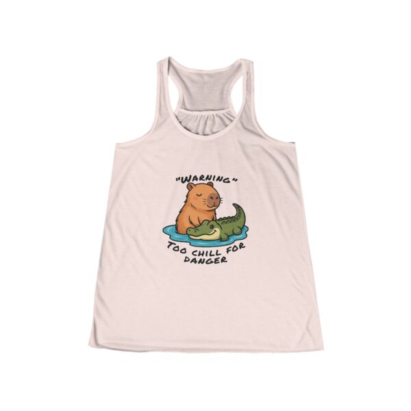 Womens Flowy Racerback Tank with Adorable Capybara Design – Lightweight, Stylish, and Fun for Summer