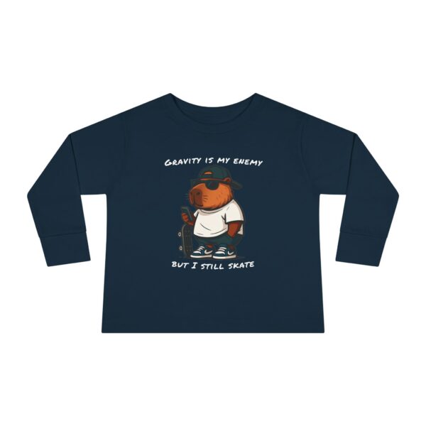 Toddler Long Sleeve Tee with Adorable Capybara Design – Soft, Warm, and Fun for Everyday Wear